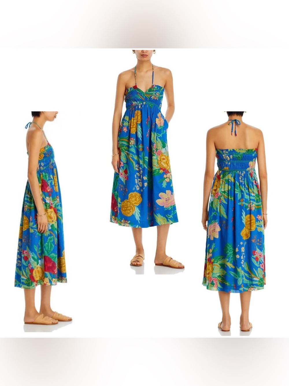 The Screeching Cotton Halter Midi Dress